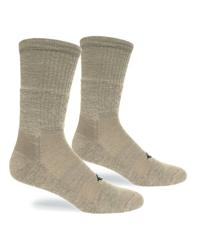 Wool BEAST Crew socks by Covert Threads, beige tactical crew socks, pair on Tampa Home & Garden Store