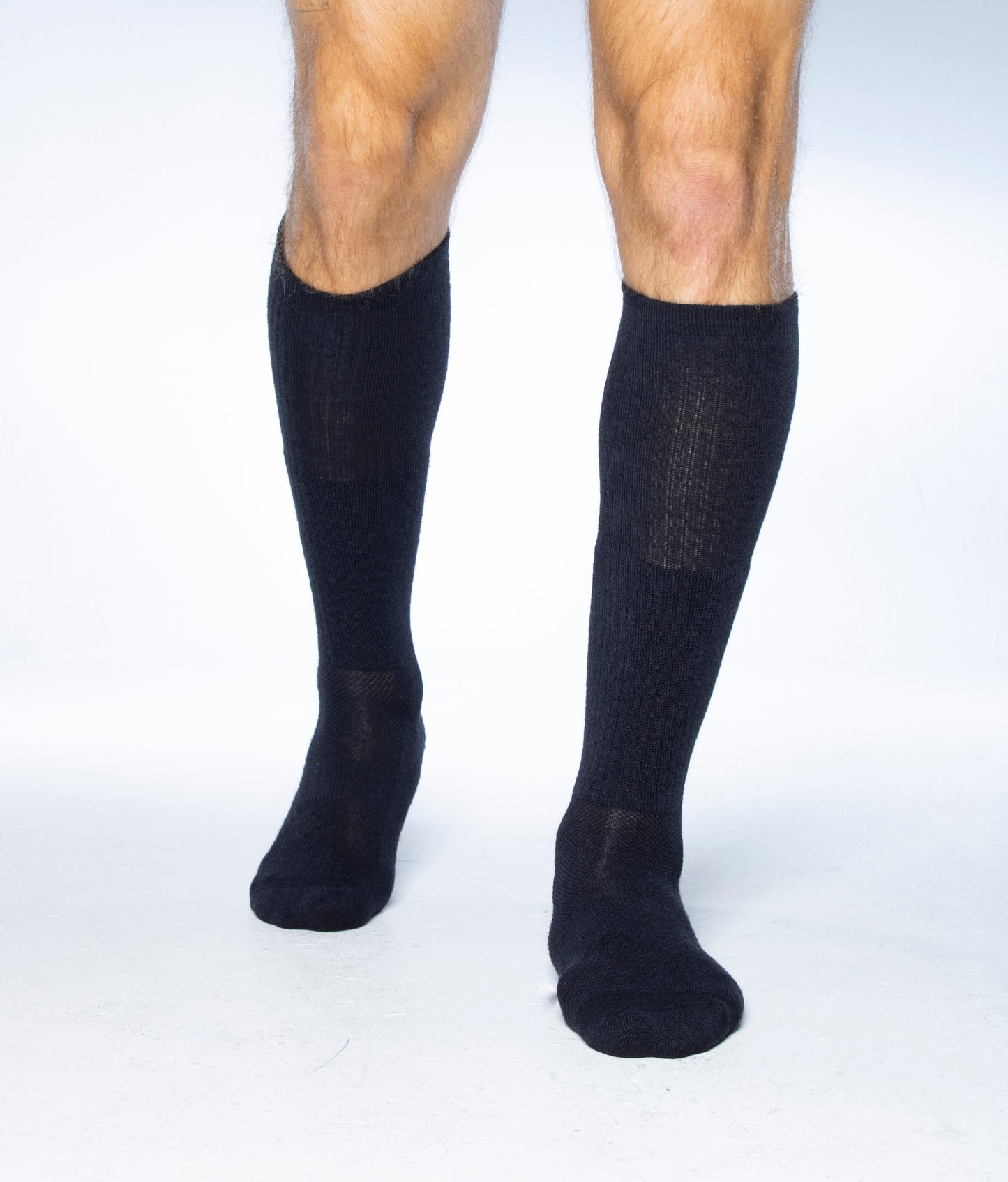 Wool BEAST OTC over-the-calf knee socks by Covert Threads in black on Tampa Home & Garden Store