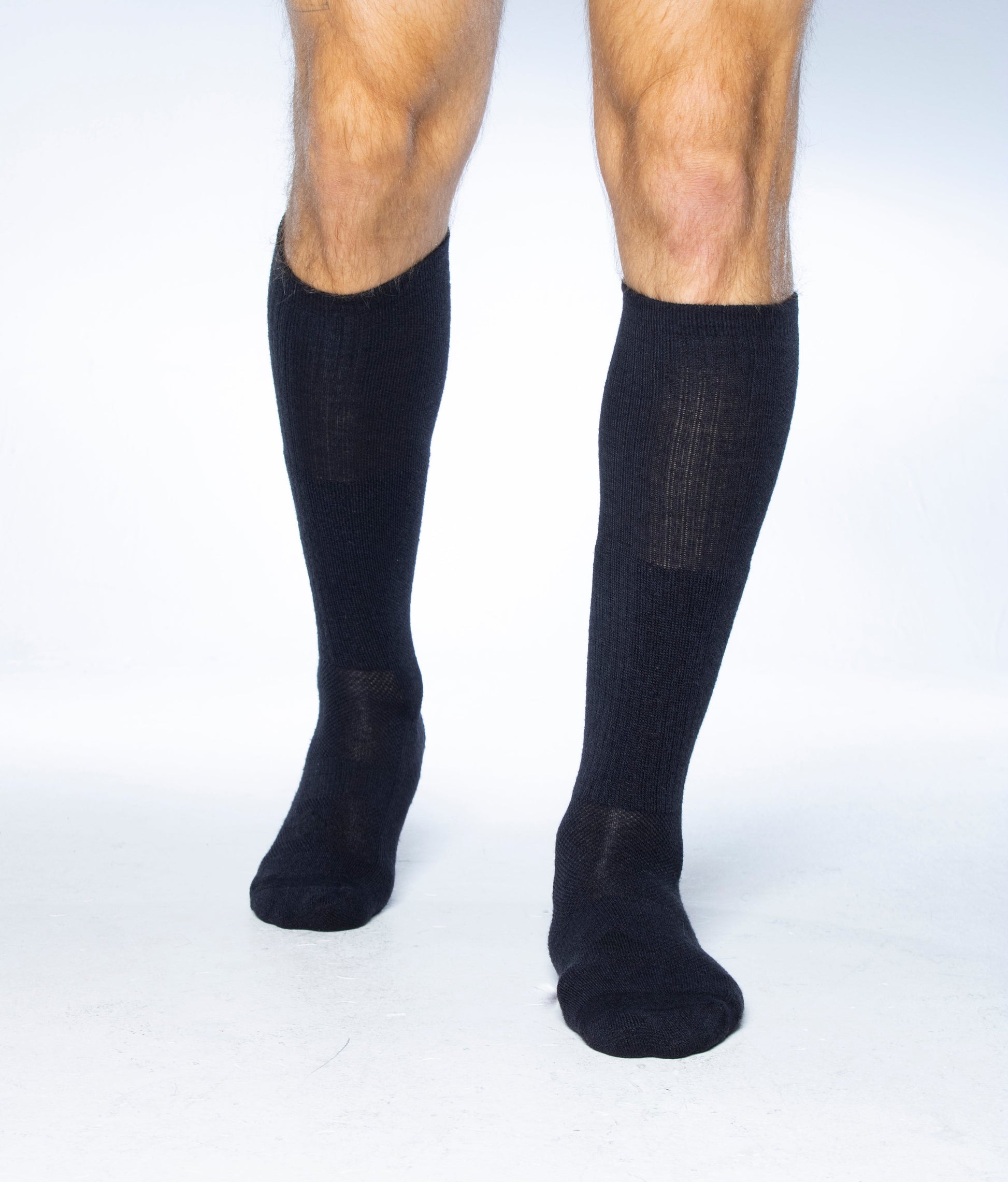 Wool BEAST OTC over-the-calf knee socks by Covert Threads in black on Tampa Home & Garden Store