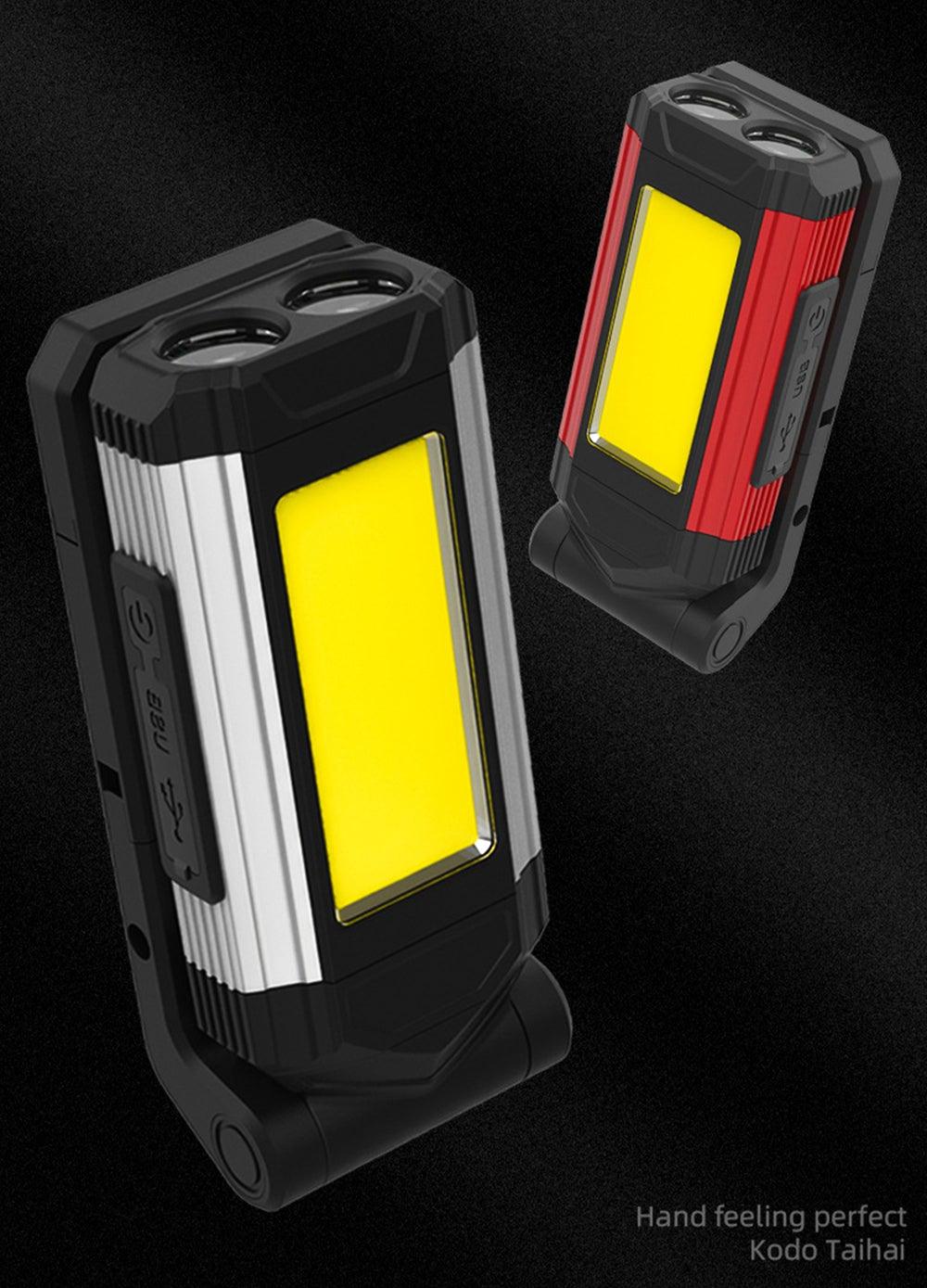 Stevvex rechargeable work light, waterproof LED with magnetic base and hanging hook, 2-pack on Tampa Home & Garden Store