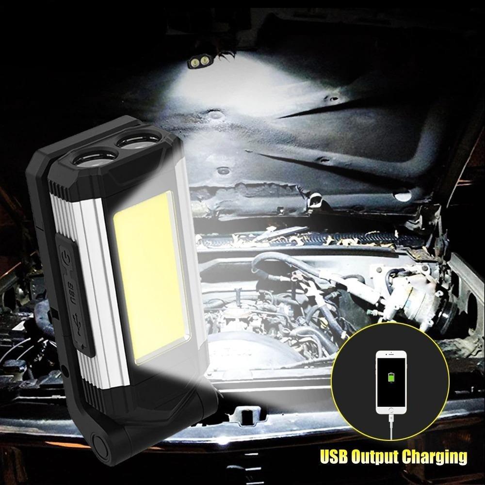 Stevvex rechargeable LED work light, waterproof USB charging, magnetic base and hanging hook on Tampa Home & Garden Store