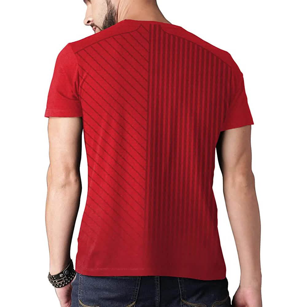 World Cup 2022 Soccer Jersey Red Men's T-Shirt with left and vertical stripes DailySale on Tampa Home & Garden Store