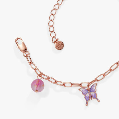The Wizard of Oz Good Witch Charm Bracelet by ALEX AND ANI pink marbled bead butterfly charm on Tampa Home & Garden Store