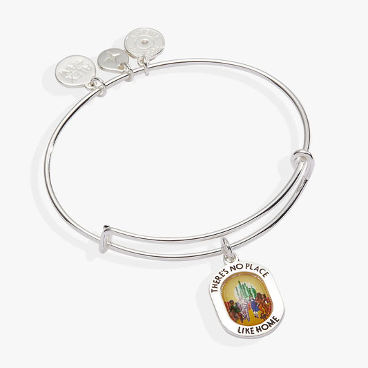 The Wizard of Oz There’s No Place Like Home Bangle by ALEX AND ANI, with three charms on Tampa Home & Garden Store