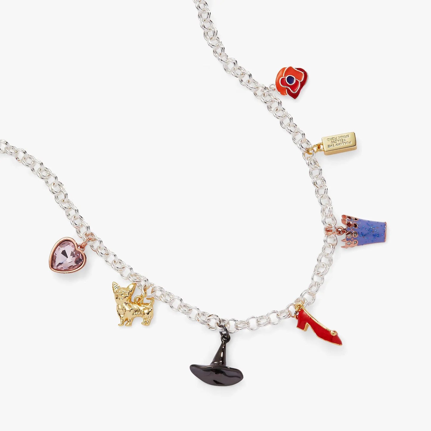 Wizard of Oz Charm Necklace with Ruby Slipper