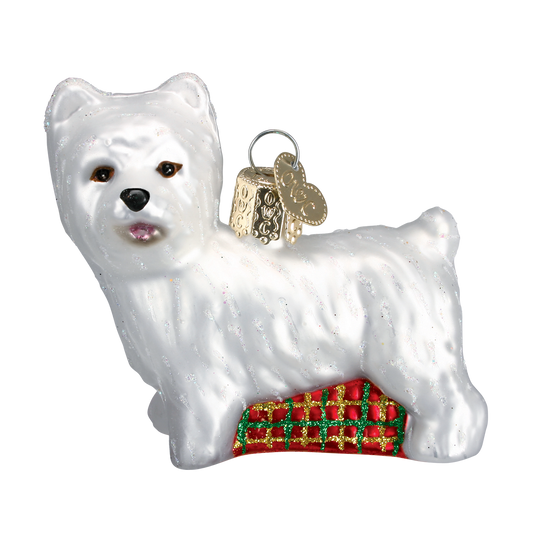 Old World Christmas Westie Glass Blown Ornament - Tampa Home & Garden Store