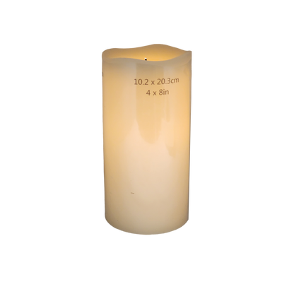 Wavy Edge Glow Wick Pillar Candle -