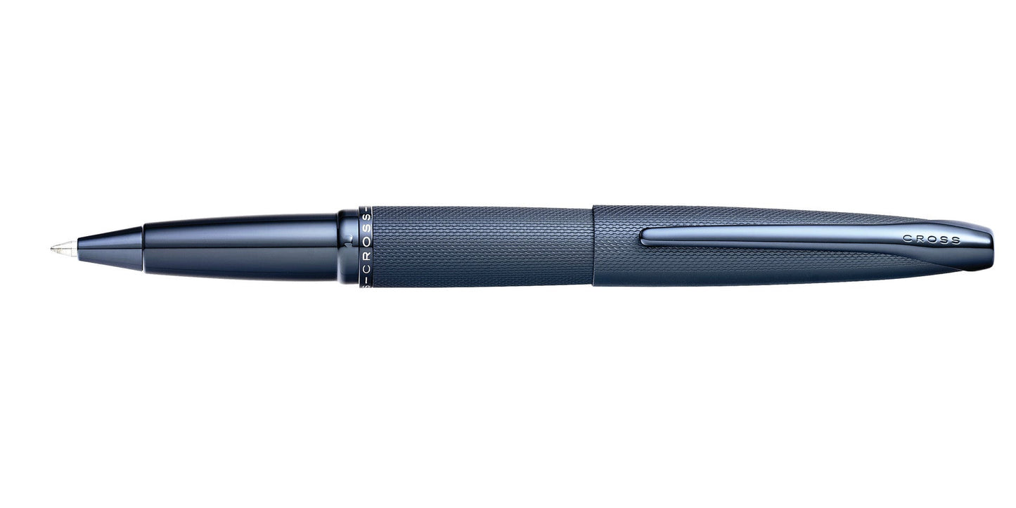 ATX® sandblasted dark blue rollerball pen with textured grip and Cross branding on Tampa Home & Garden Store