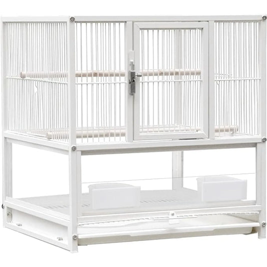 Wrought Iron Bird Cage for Conures, Lovebirds - 30 Inch