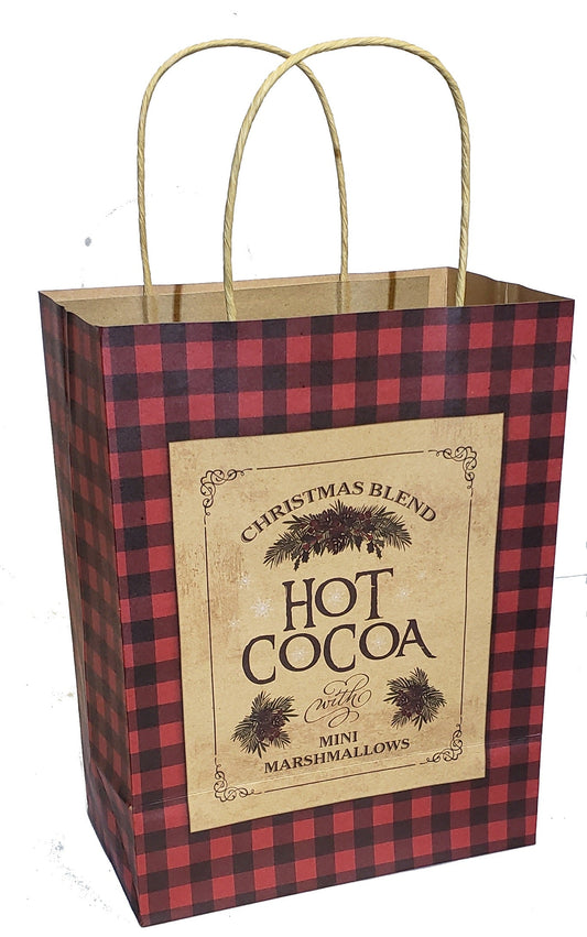 Sac cadeau kraft moyen - Chocolat chaud