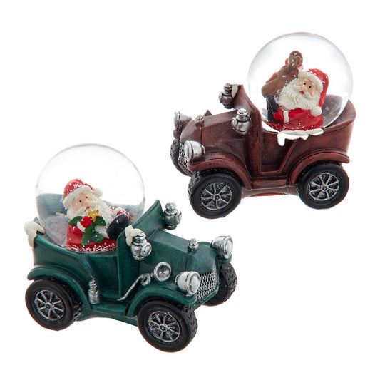 Santa In Car Water Globe - - Tampa Home & Garden Store