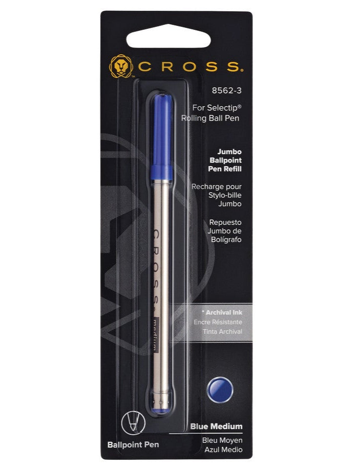 Selectip Jumbo Ballpoint Pen Refill Blue Medium by Cross, single pack on Tampa Home & Garden Store