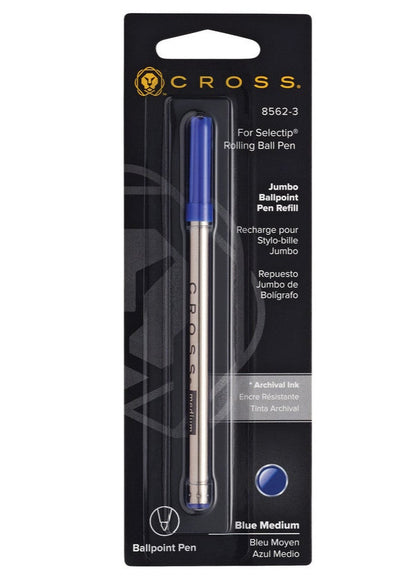 Selectip Jumbo Ballpoint Pen Refill Blue Medium by Cross, single pack on Tampa Home & Garden Store