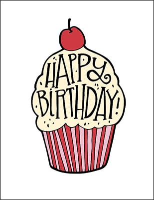 Notion - Tarjeta de cumpleaños con cupcakes