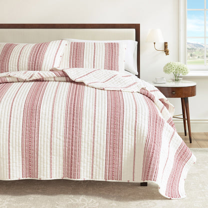 The Classic Reversible Stripe Farmhouse Quilt