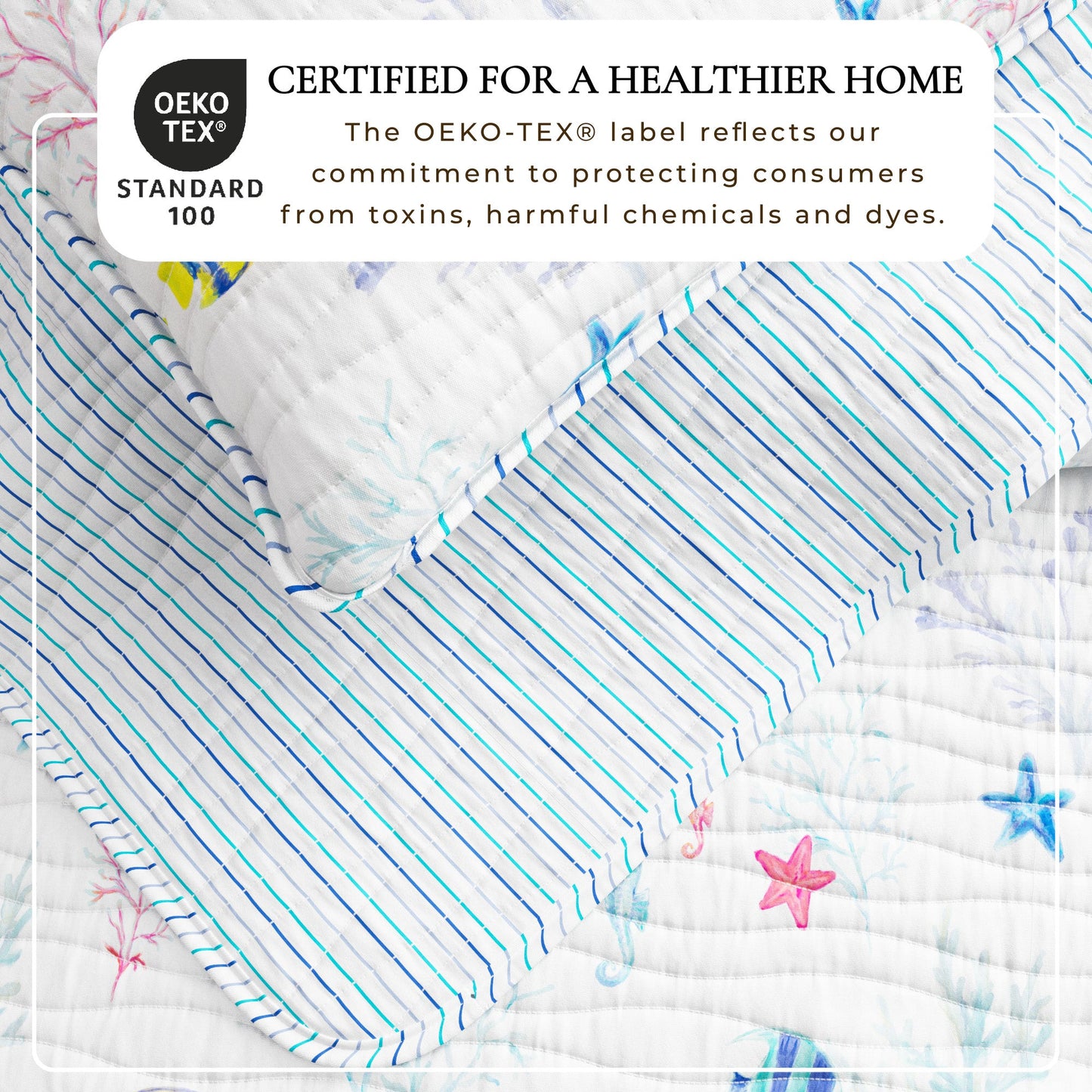 Coastal Seascape Brushed Microfiber Quilt Set