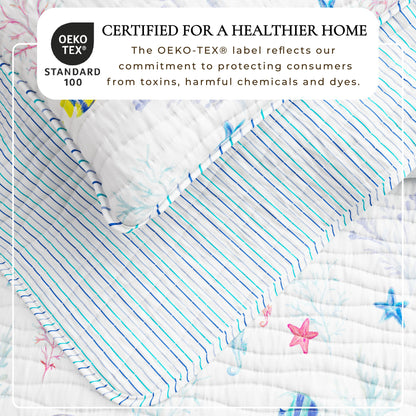 Coastal Seascape Brushed Microfiber Quilt Set
