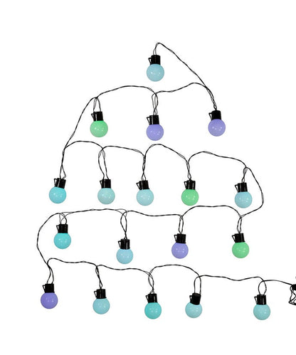 Ensemble de 18 lumières LED multicolores pastel pour fête rétro