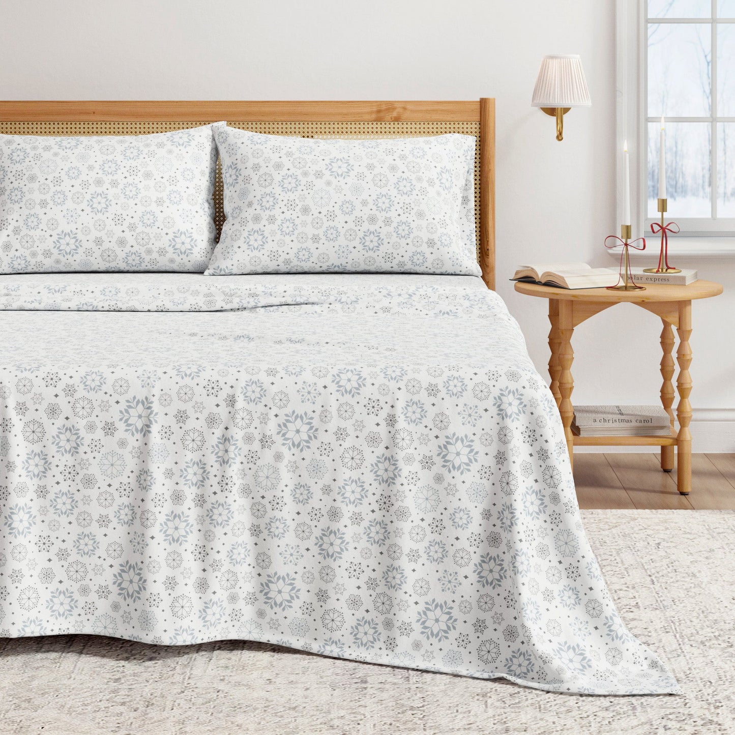 Classic Turkish Cotton Flannel Sheet and Pillow