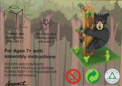 Ours noir sur un arbre Mini blocs de construction