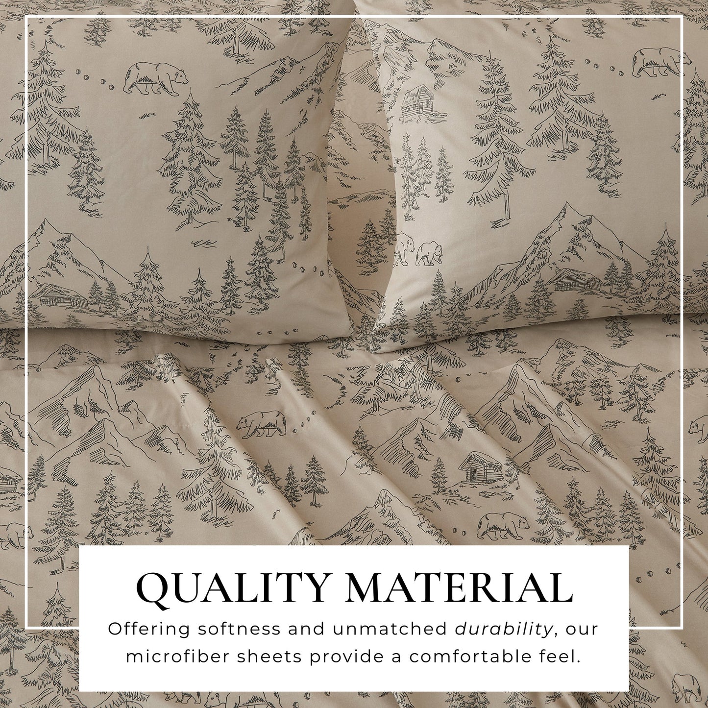 Lodge Printed Sheet Set and the Rustic Print
