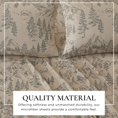 Lodge Printed Sheet Set and the Rustic Print