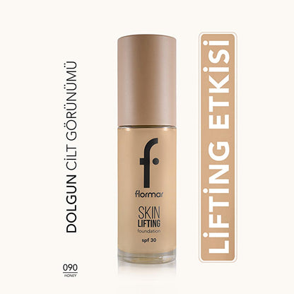 Flormar Skin Lifting foundation bottle in honey shade SPF 30 on Tampa Home & Garden Store