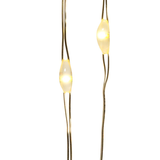100-Light Battery Operated Warm White Fairy Silver Wire Lights