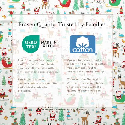 Soft and Plush Turkish Cotton Christmas Sheets