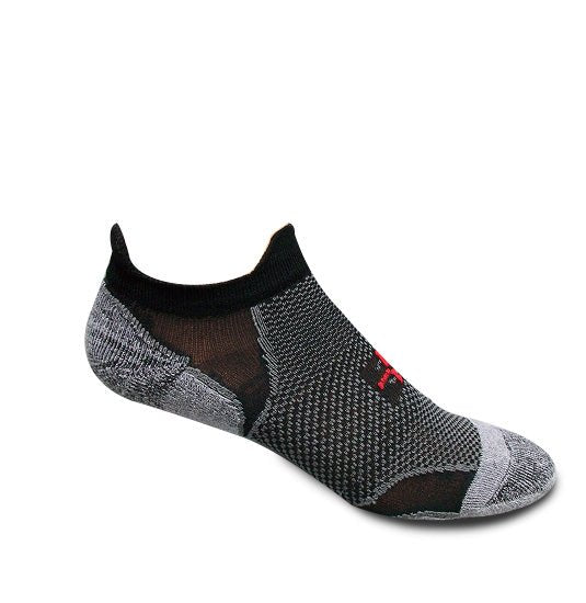 X-FIT Running Sock gray and black mesh-knit ankle sock by Covert Threads on Tampa Home & Garden Store