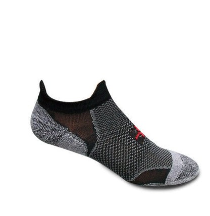 X-FIT Running Sock gray and black mesh-knit ankle sock by Covert Threads on Tampa Home & Garden Store