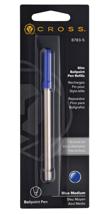 A.T. Cross slim ballpoint pen refill blue medium, single pack on Tampa Home & Garden Store