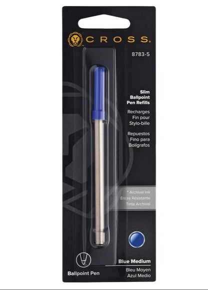 Cross Slim Ballpoint Pen Refill blue medium, single pack on Tampa Home & Garden Store