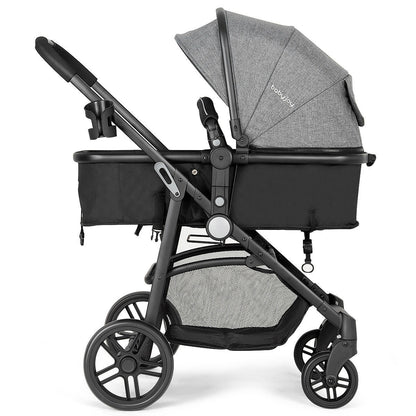 2-in-1 Foldable Pushchair Newborn Infant Baby Stroller