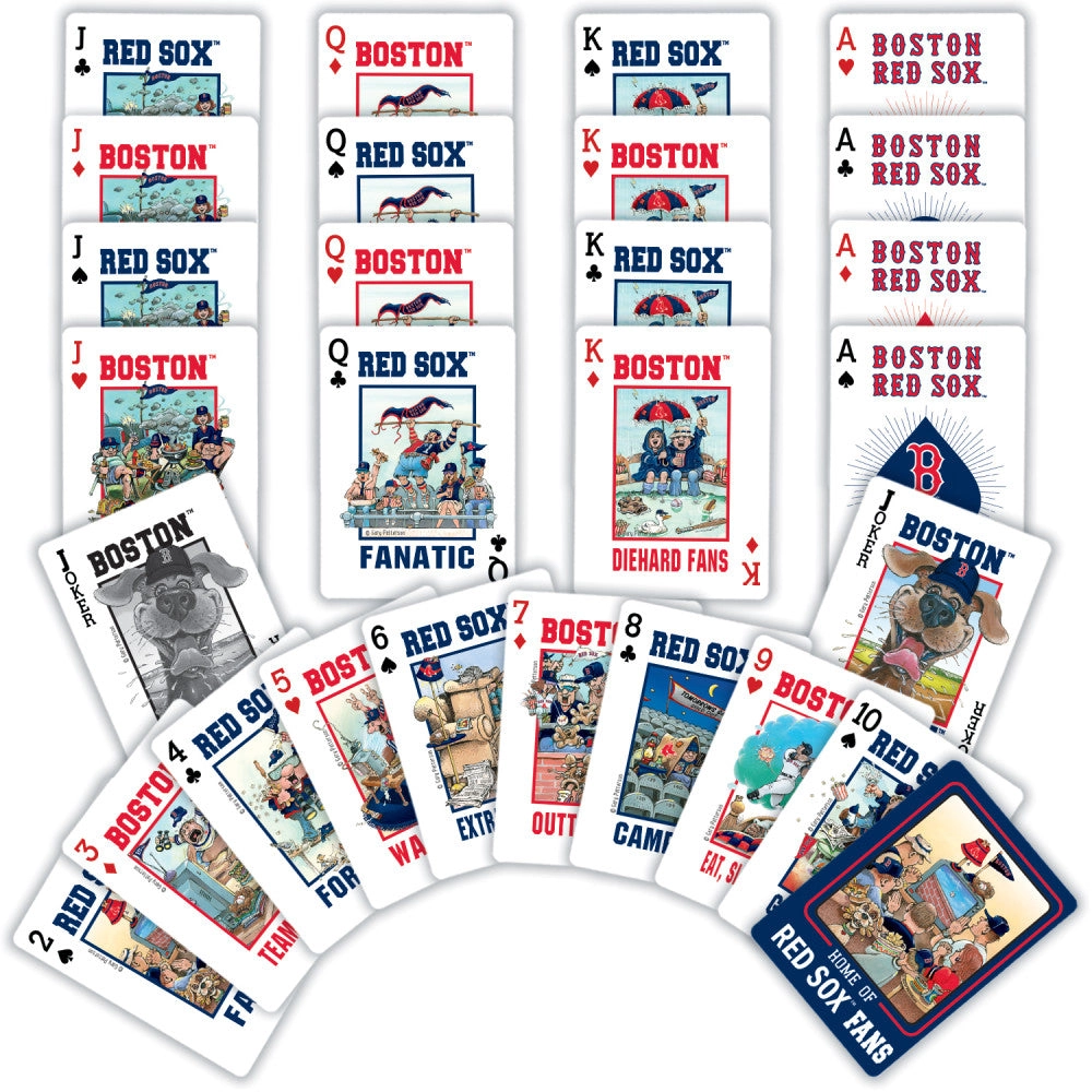 Boston Red Sox Fan Deck 54-card set by The Country Christmas Loft with red and blue team art on Tampa Home & Garden Store