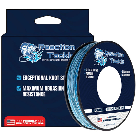 Reaction Tackle BRAIDED IN THE USA Fishing Line- 4X- NEW