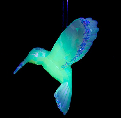 Adorno de colibrí que brilla en la oscuridad -