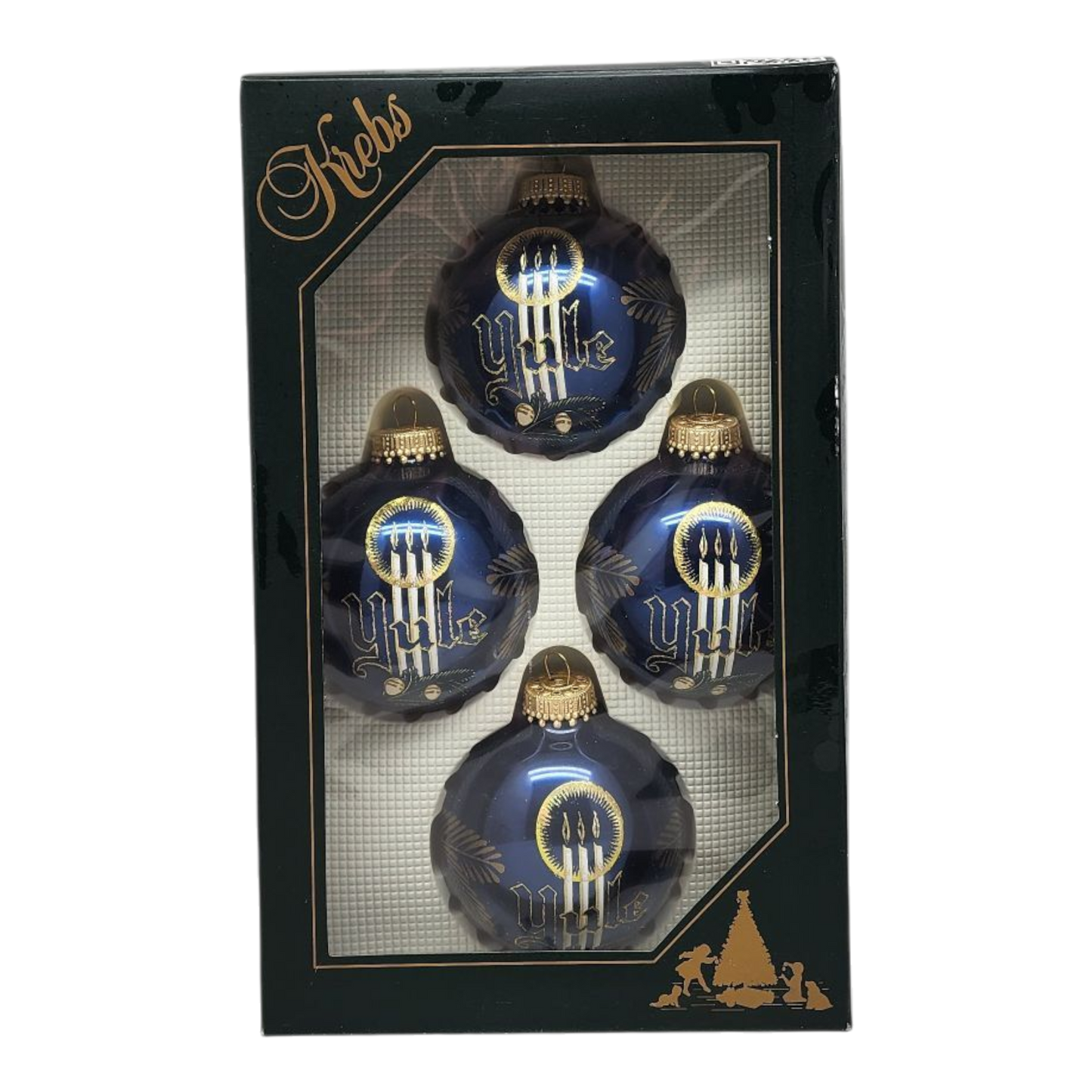 Boules de Noël en verre Krebs Value (lot de 4) - Marée de Noël