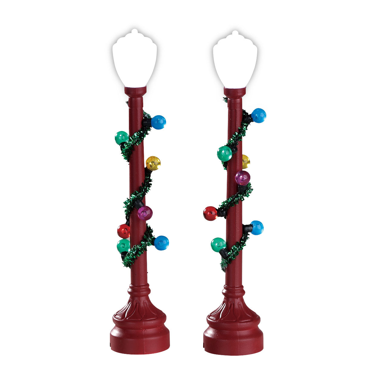 Lampadaire globe rouge - Lot de 2