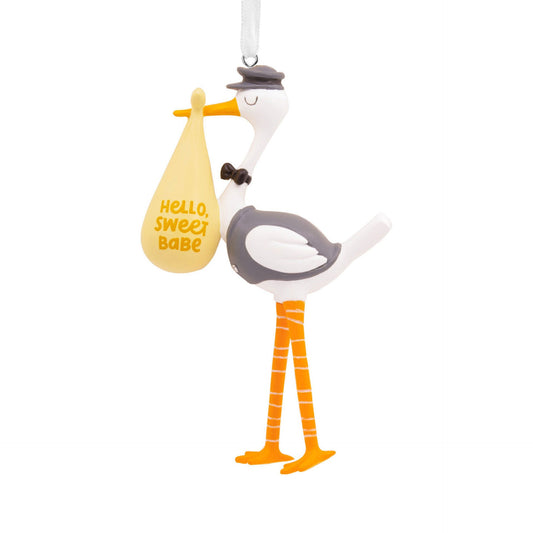 Hello Sweet Babe Stork Pregnancy Hallmark Ornament - Tampa Home & Garden Store