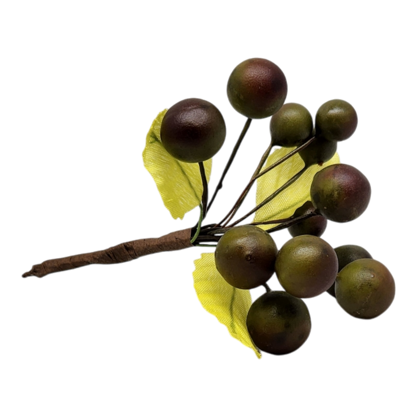 Racimo de uvas de 5 pulgadas, color granate y oliva