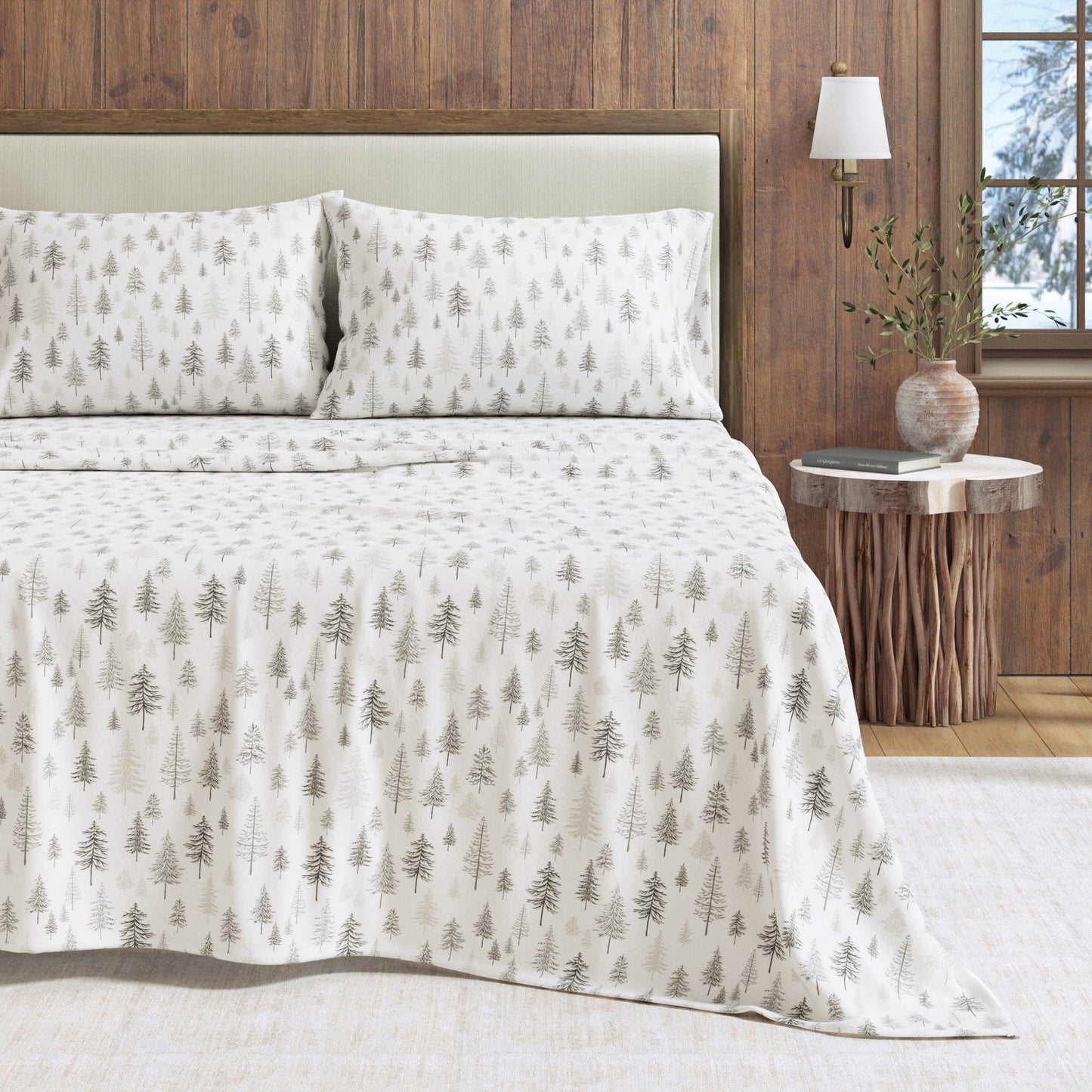 Classic Turkish Cotton Flannel Sheet and Pillow