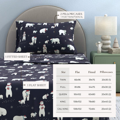 Turkish Cotton And Christmas Flannel Sheet Set