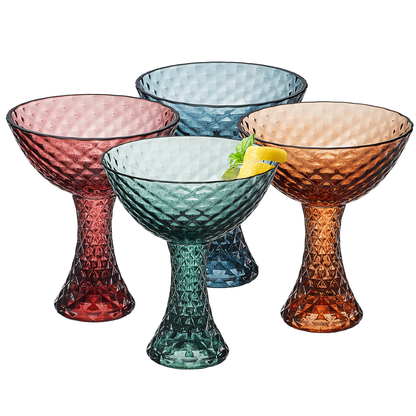 Tonal Crystal Coupe Cocktail Glassware Set of 4