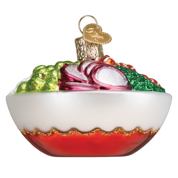 Adorno de cristal con forma de Poke Bowl