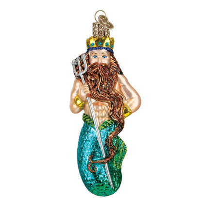 Adorno de cristal de tritón Neptuno