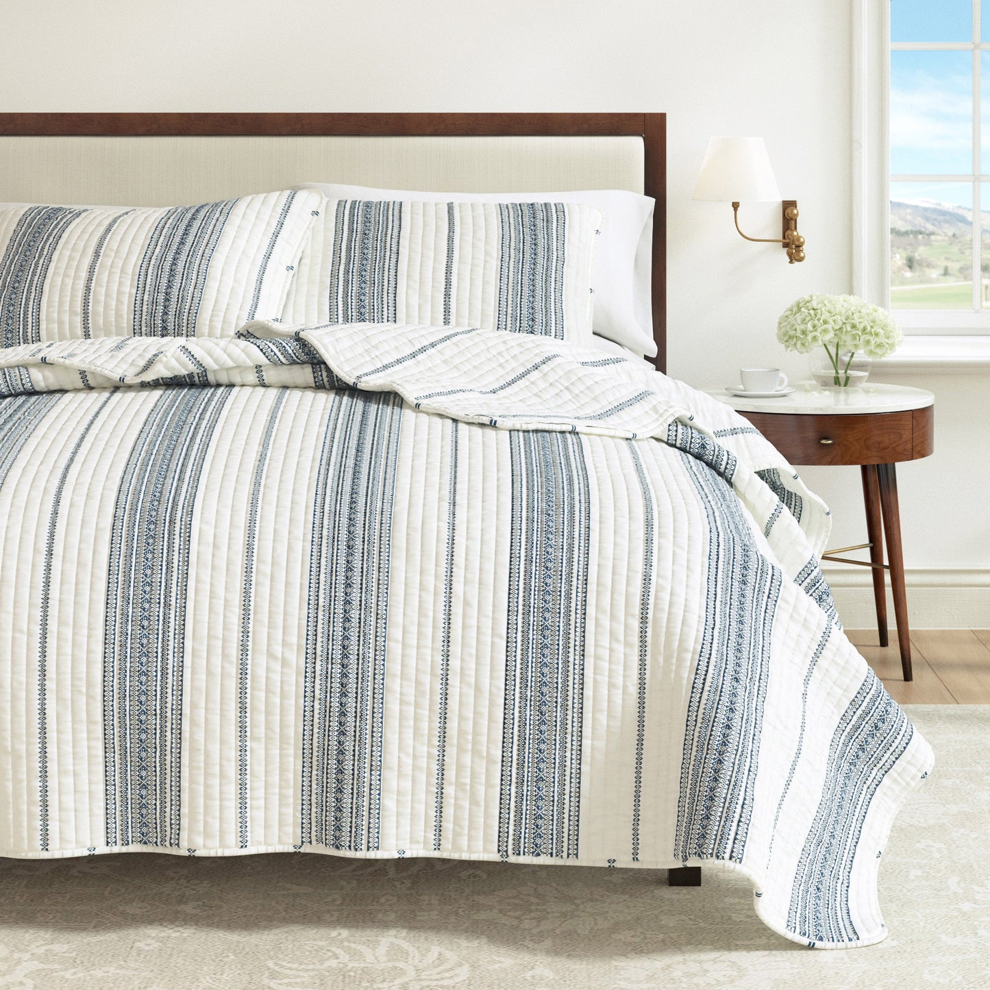 The Classic Reversible Stripe Farmhouse Quilt