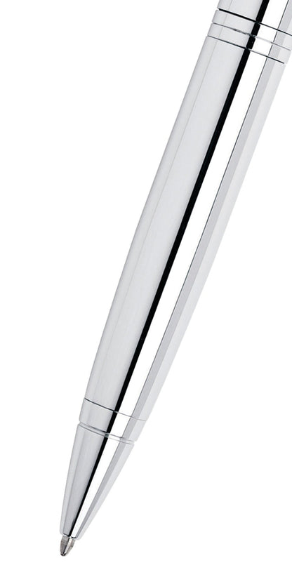 Calais Polished Chrome Ballpoint Pen by A.T. Cross, sleek chrome barrel on Tampa Home & Garden Store
