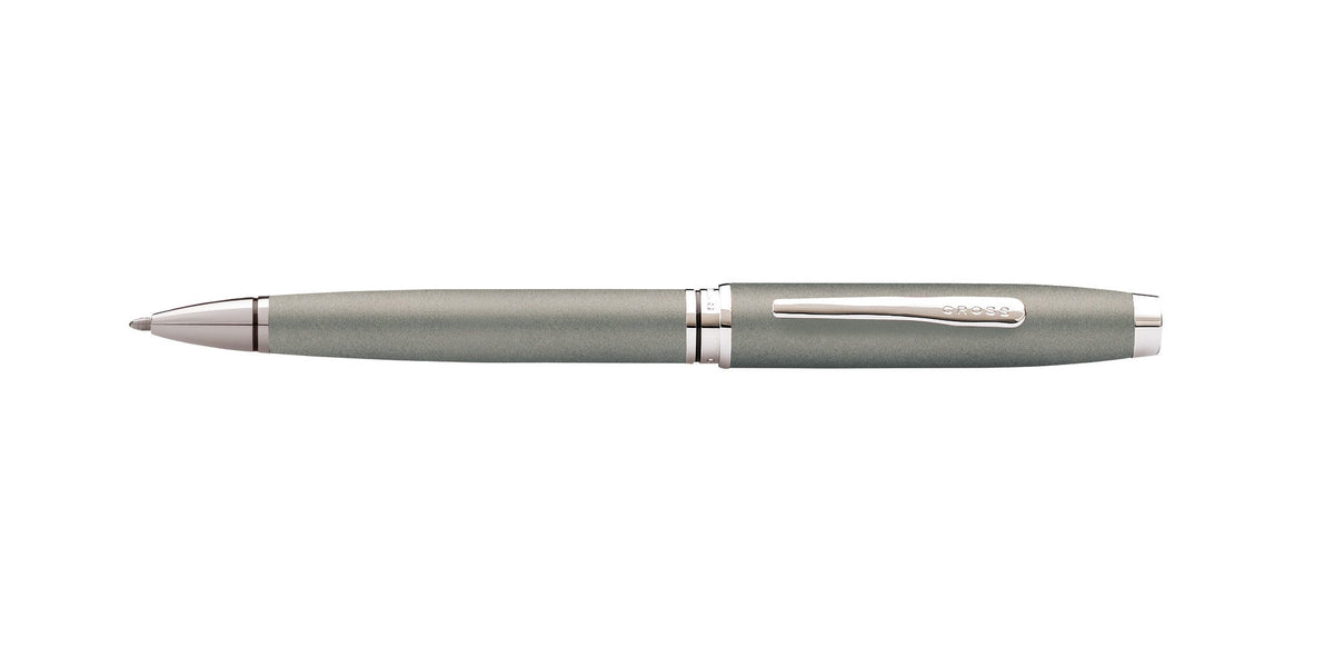 A.T. Cross Coventry gunmetal gray ballpoint pen with silver trim and clip on Tampa Home & Garden Store