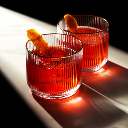 Meridian Crystal Lowball Tumblers Set of Two